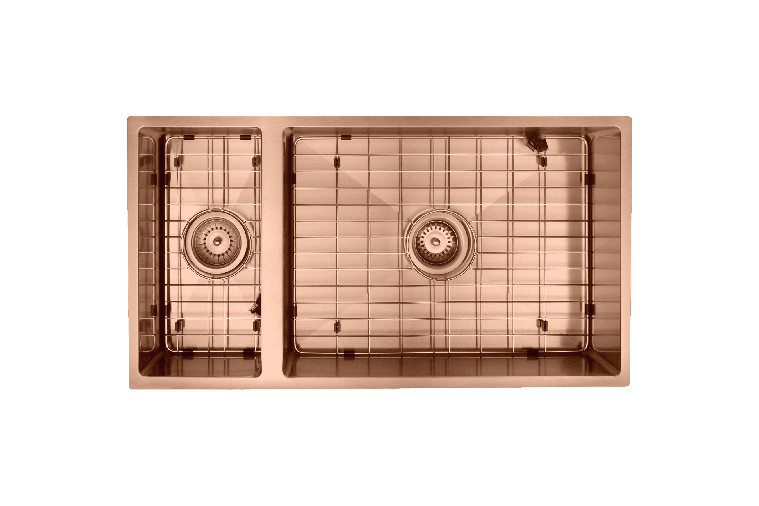 Aspen PVD 550/200mm Dual Kitchen Sink Brushed Copper