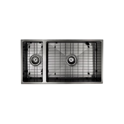 Aspen PVD 550/200mm Dual Kitchen Sink Gun Metal