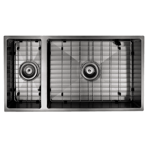 Aspen PVD 550/200mm Dual Kitchen Sink Gun Metal