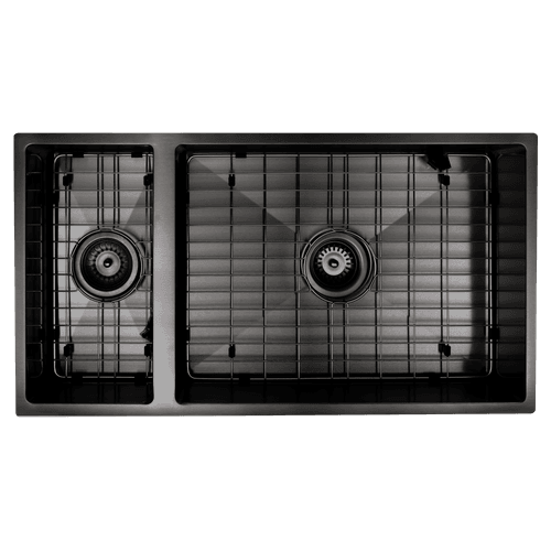 Aspen PVD 550/200mm Dual Kitchen Sink Matte Black