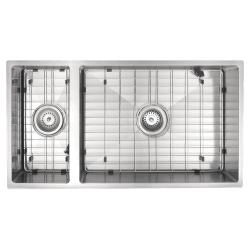 Aspen PVD 550/200mm Dual Kitchen Sink Brushed Stainless