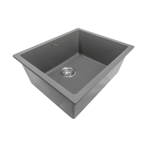 Aura Granite 500mm Single Kitchen Sink Charcoal