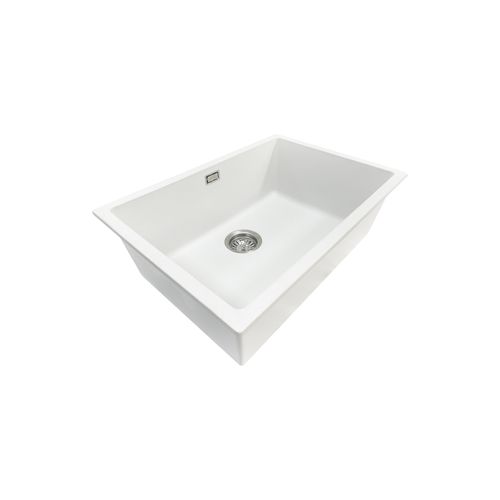 Aura Granite 600mm Single Kitchen Sink Matte White