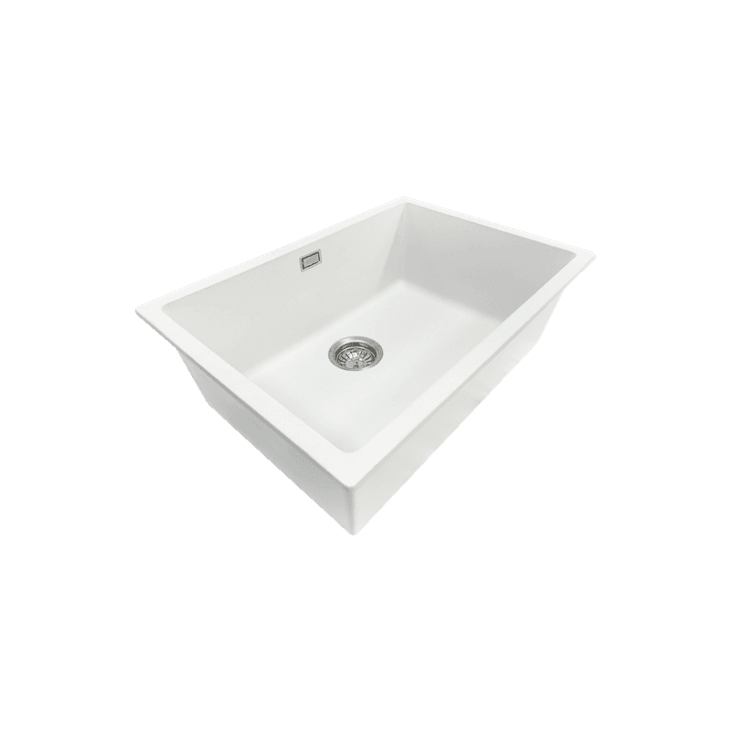Aura Granite 600mm Single Kitchen Sink Matte White