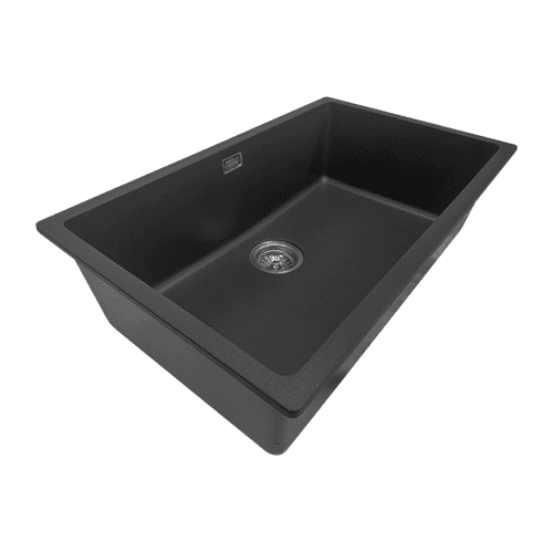Aura Granite 700mm Single Kitchen Sink Matte Black