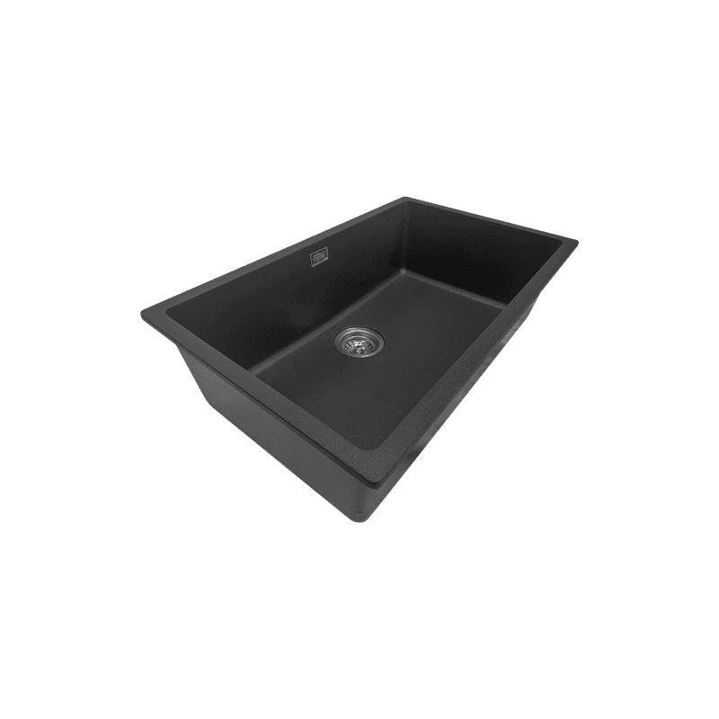 Aura Granite 700mm Single Kitchen Sink Matte Black