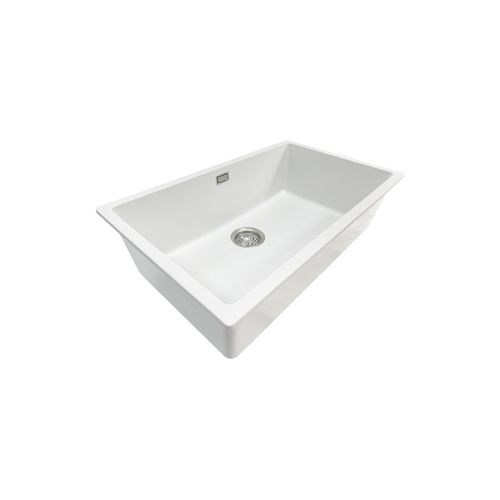 Aura Granite 700mm Single Kitchen Sink Matte White