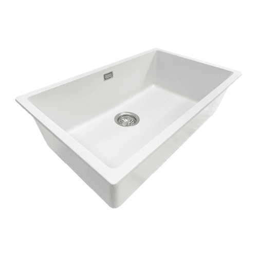 Aura Granite 700mm Single Kitchen Sink Matte White