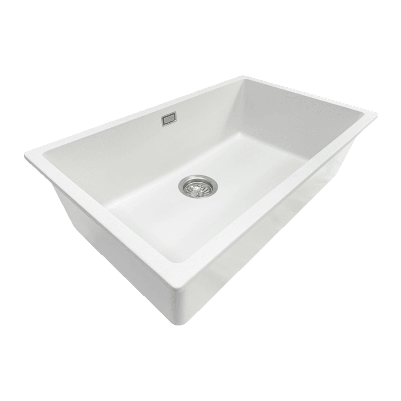 Aura Granite 700mm Single Kitchen Sink Matte White