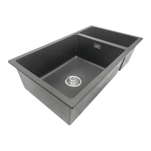 Aura Granite 500/200mm Dual Kitchen Sink Charcoal