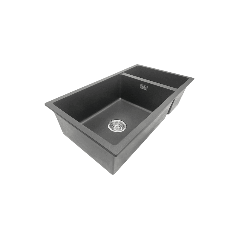 Aura Granite 500/200mm Dual Kitchen Sink Charcoal