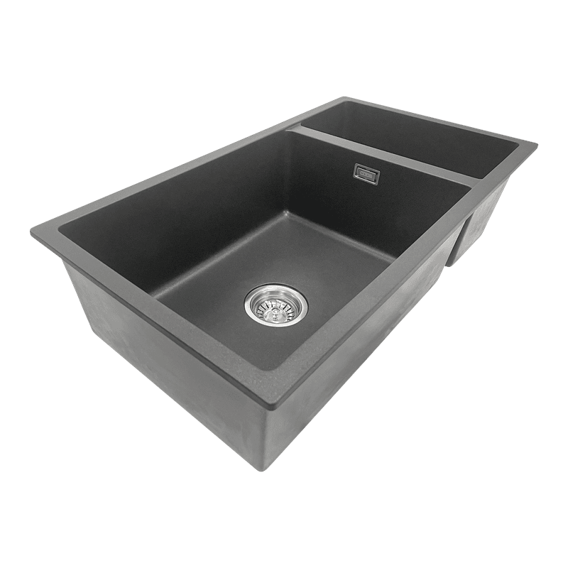 Aura Granite 500/200mm Dual Kitchen Sink Charcoal