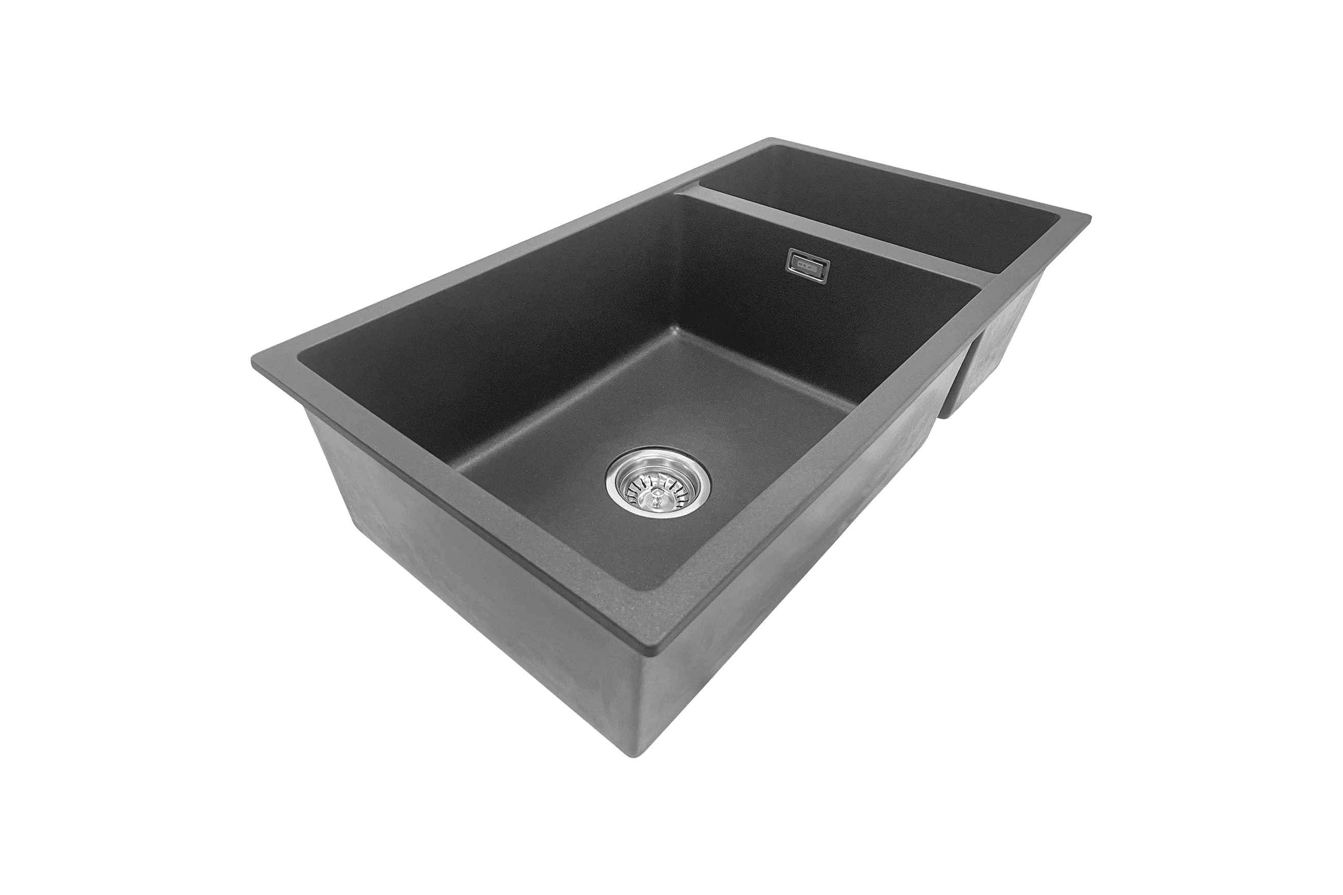 Aura Granite 500/200mm Dual Kitchen Sink Charcoal