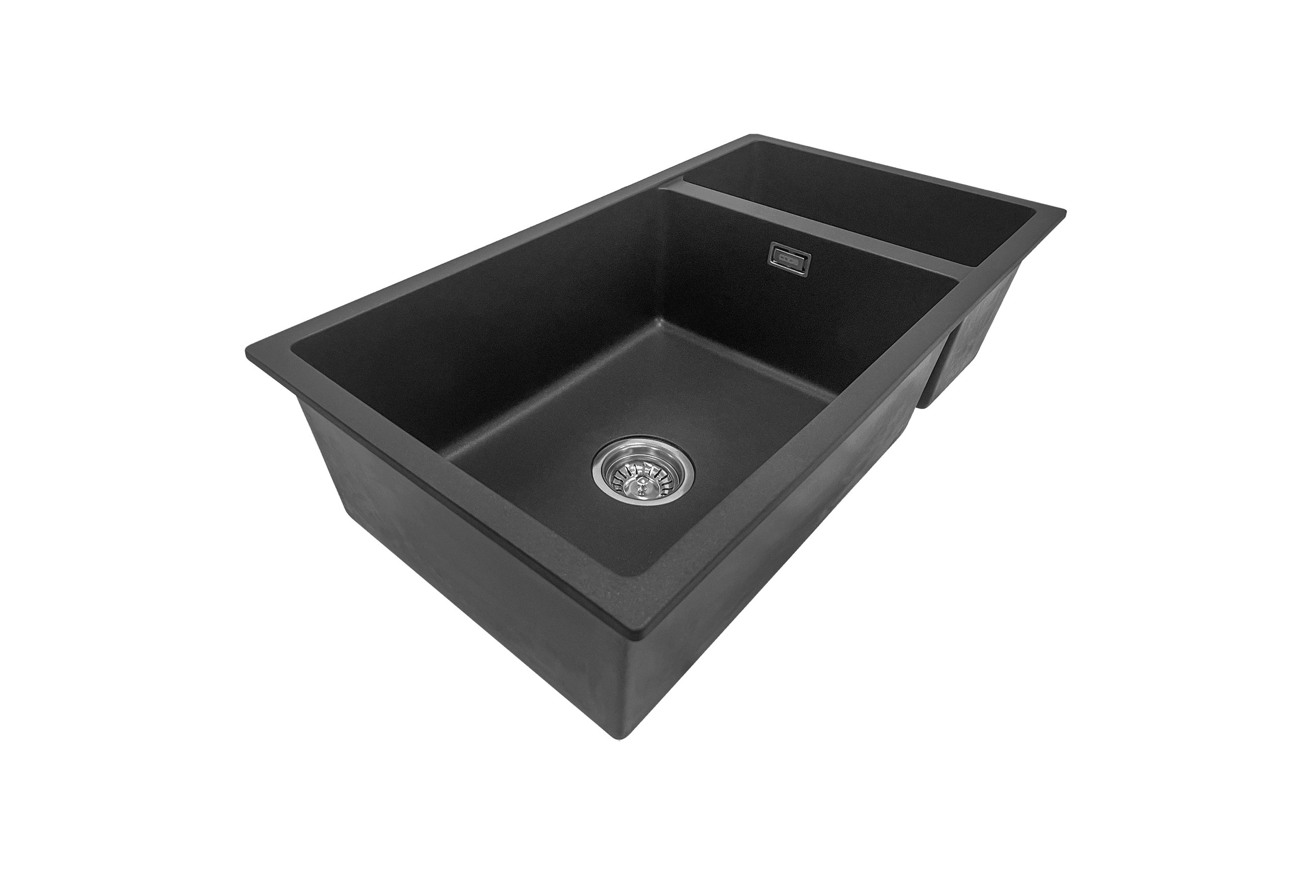 Aura Granite 500/200mm Dual Kitchen Sink Matte Black