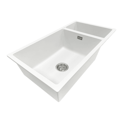 Aura Granite 500/200mm Dual Kitchen Sink Matte White