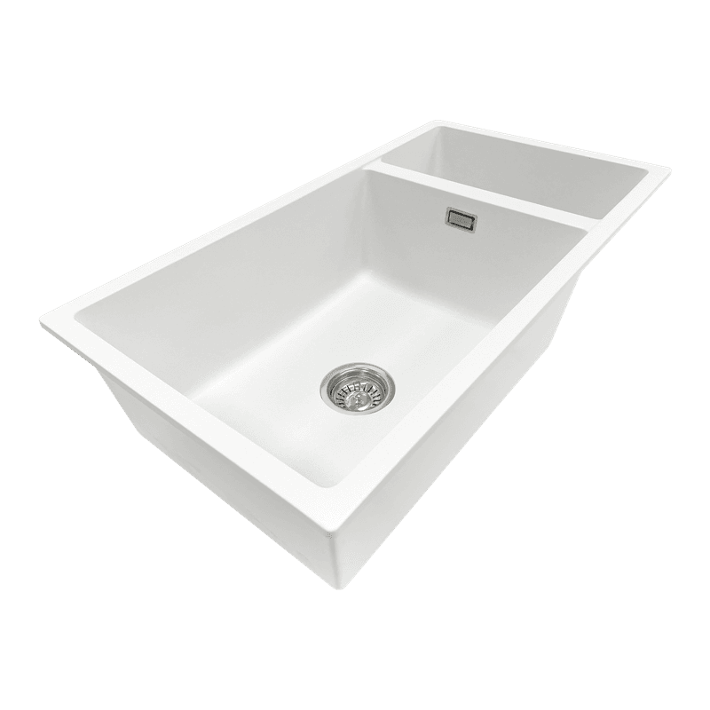 Aura Granite 500/200mm Dual Kitchen Sink Matte White