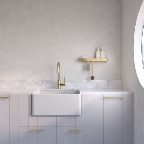 Hartley Small Single Farmhouse Sink | Gloss White