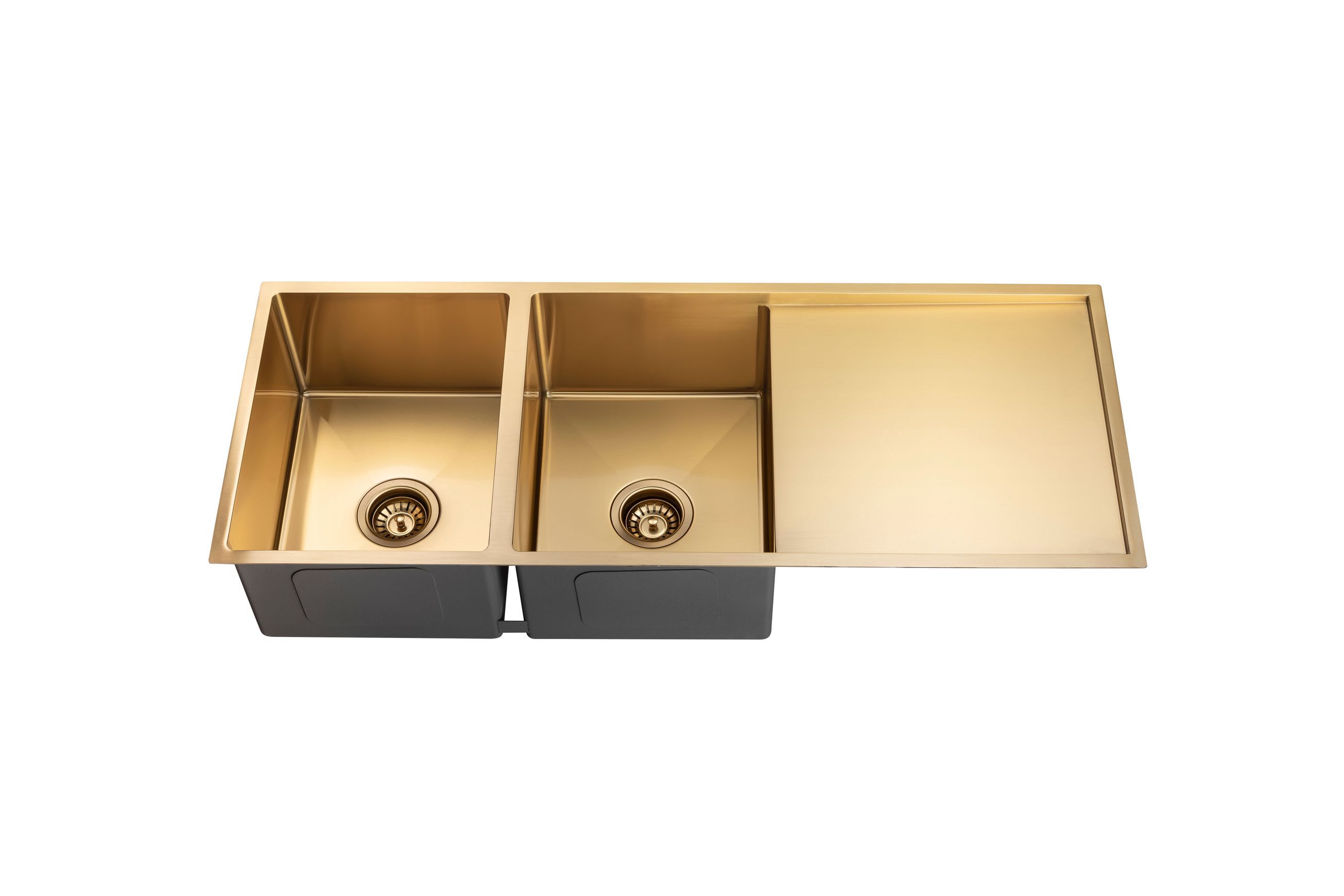 Stainless Steel Sink Double Bowl Brushed Brass