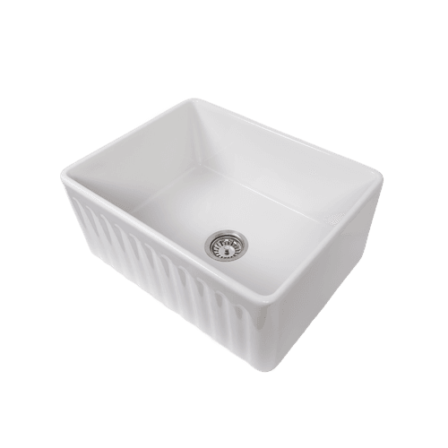 Rose 610x459 Farmhouse Fireclay Single Bowl Sink