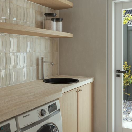 Douglas 460x460 Black Granite Circle Single Bowl Sink