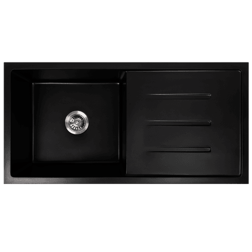 Randall 1000x500 Black Granite Drainboard Sink