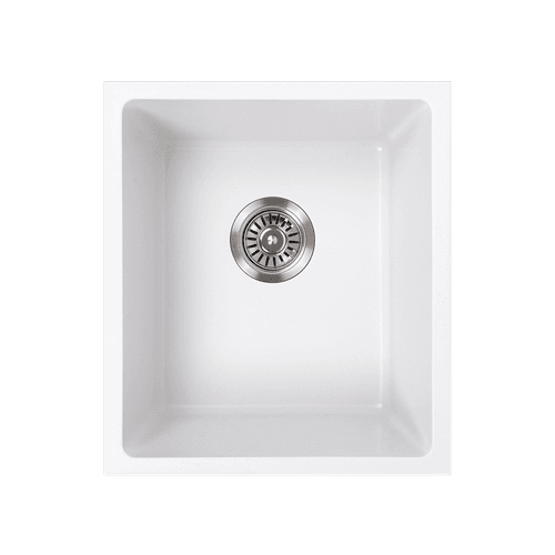 Cynthia 396x446 White Granite Single Bowl Sink