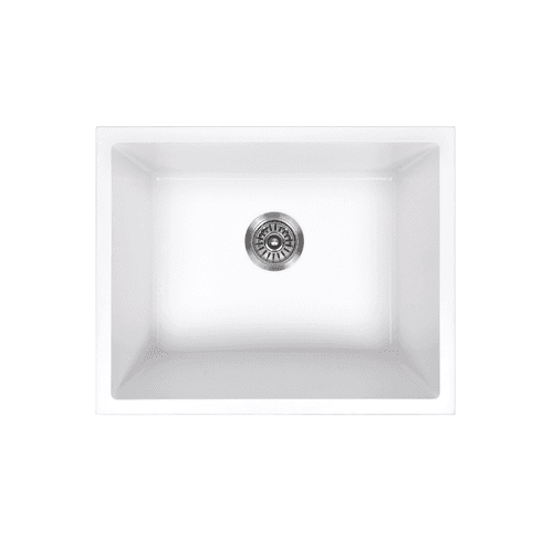 Donald 560x445 White Granite Square Single Bowl