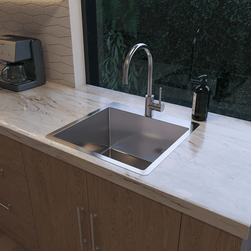 Leo 510x500 Single Bowl Tap Landing Sink