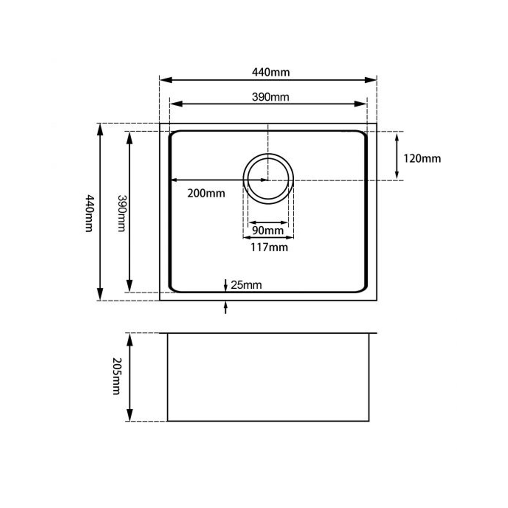 Stainless Steel Single Kitchen Sink Chrome