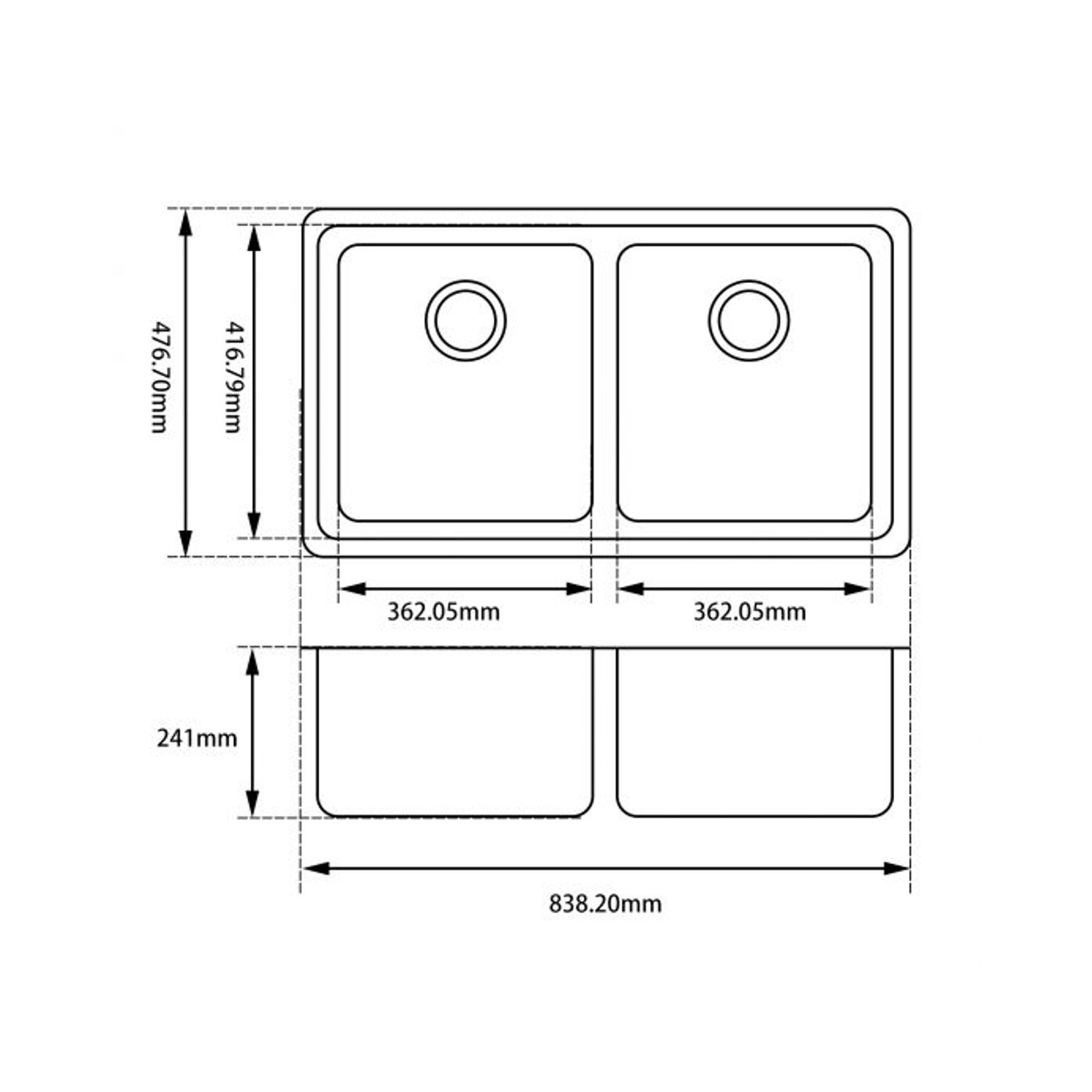 OX8347.KS | Arete - Granite Quartz - Double Bowl Sink