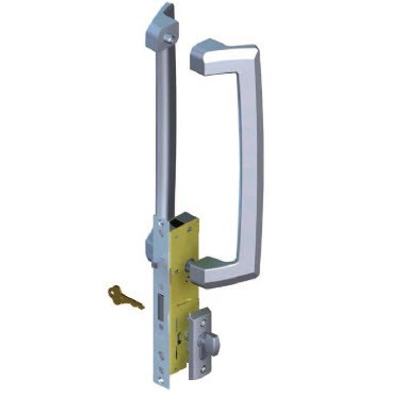 Aria D Pull with Pinnacle Sliding Door Lock