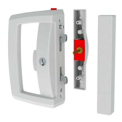 Aria D Pull with Pinnacle Sliding Door Lock