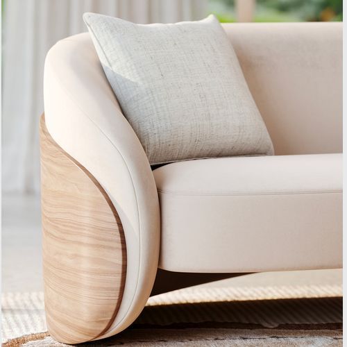 Fleur Wood Back Sofa