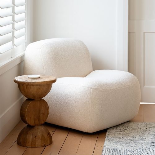 Chino Single Seater Sofa - Cream