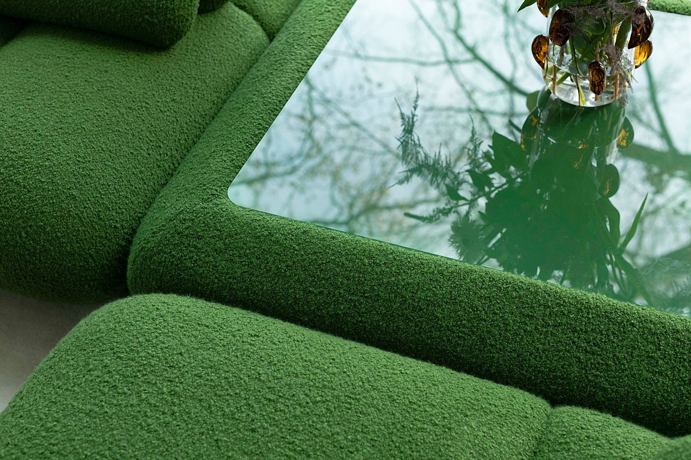 Script U-shaped modular sofa - left