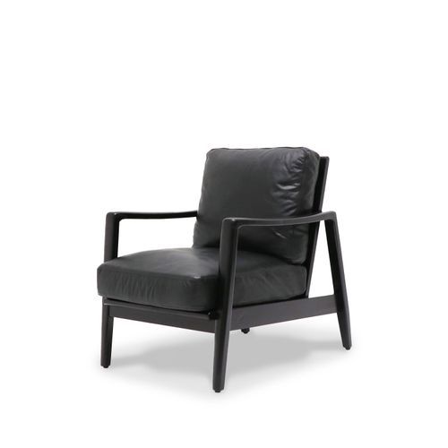 Reid Leather Armchair - Black