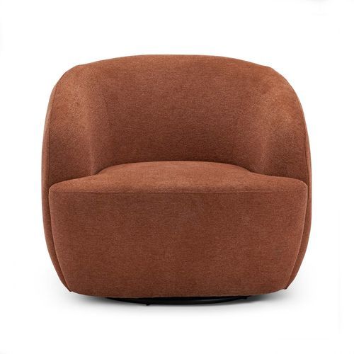 Cuddle Swivel Armchair | Rust Orange