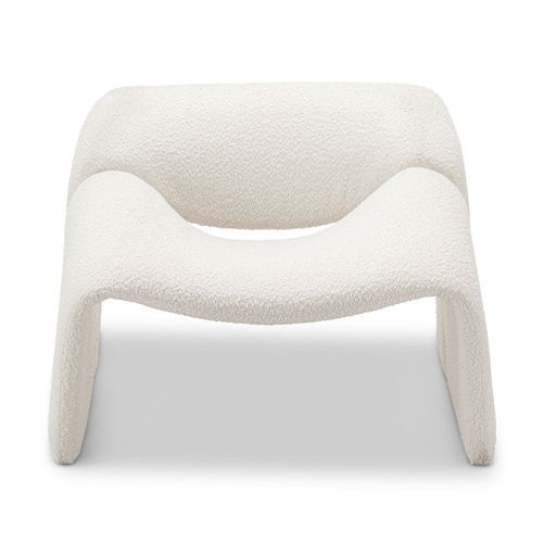 Wavee Groove Armchair | Cream Bouclé