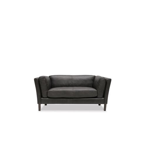 Modena Italian Leather 2 Seater Sofa - Onyx