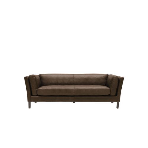 Modena Italian Leather 3 Seater Sofa - Nutmeg