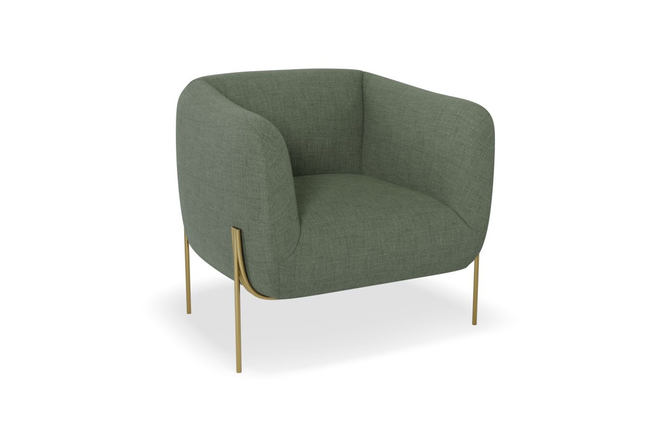 Belle Lounge Chair - Kelp Green - Matt Black Legs