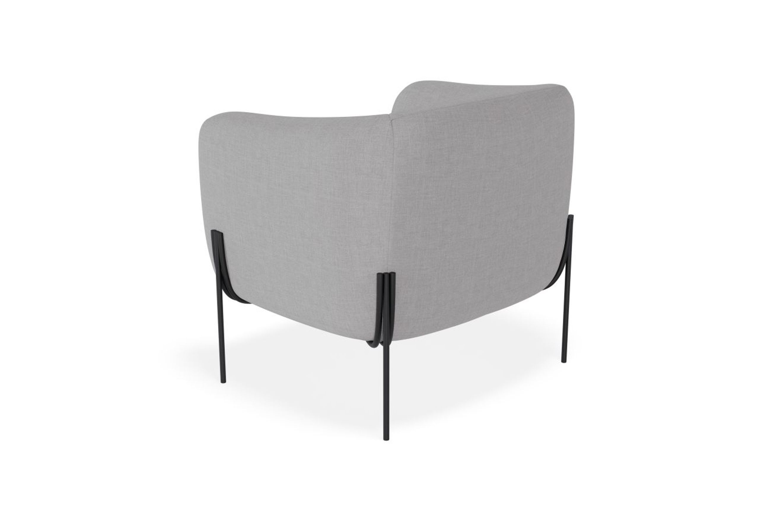 Belle Lounge Chair - Cloud Grey - Matt Black Legs