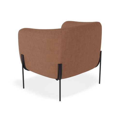 Belle Lounge Chair - Terracotta Rust - Brushed Matt Gold Legs