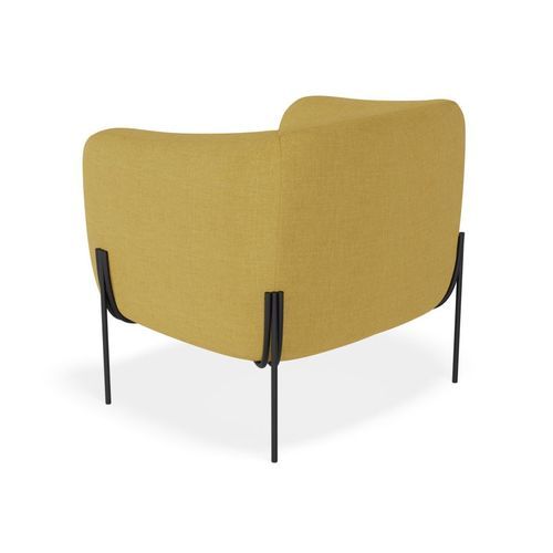 Belle Lounge Chair - Tuscan Yellow - Brushed Matt Bronze Legs
