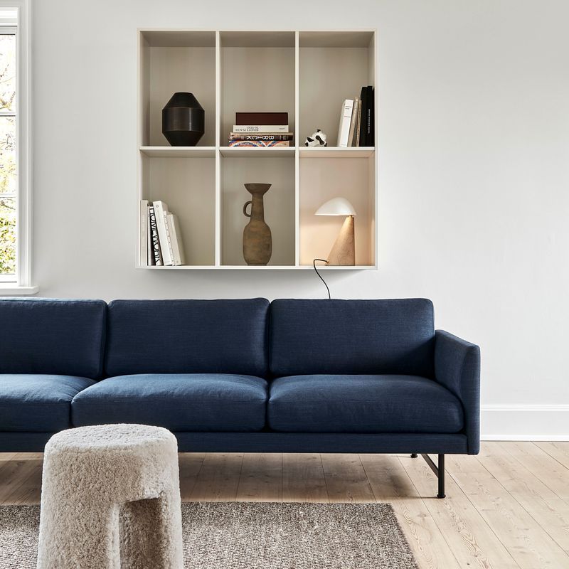 Calmo 3-seater Sofa 80 Metal by Fredericia