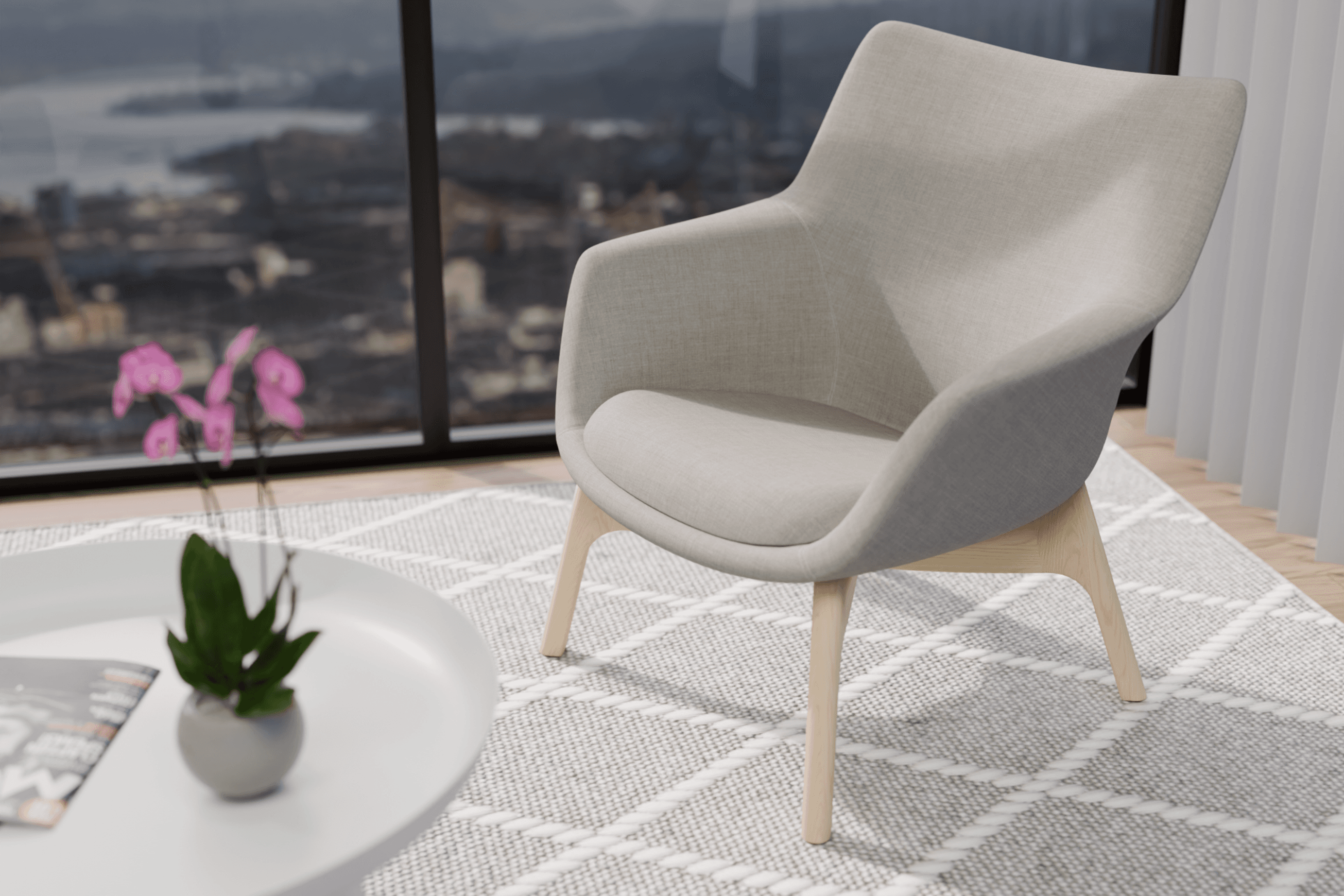 Flow Armchair - Light Grey