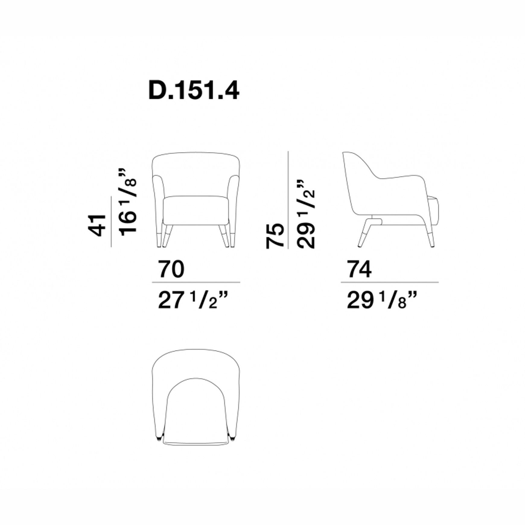 D.151.4 Armchair by Molteni&C