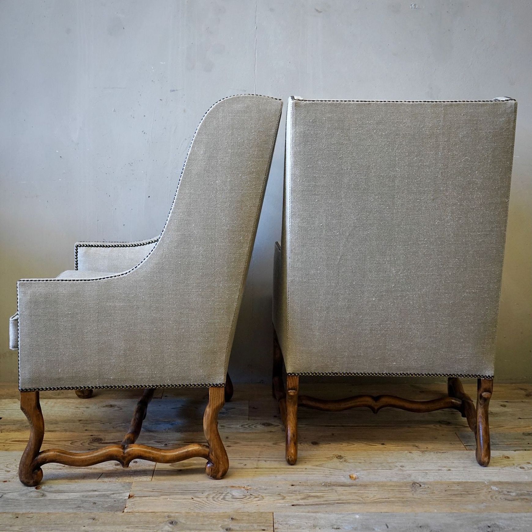 French Louis XIII Armchairs (Pair)