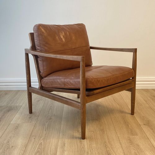 Bailey Leather Chair | Saddle