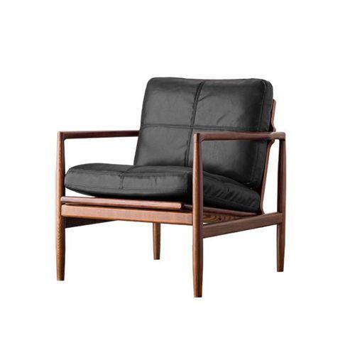 Bailey Leather Armchair Black